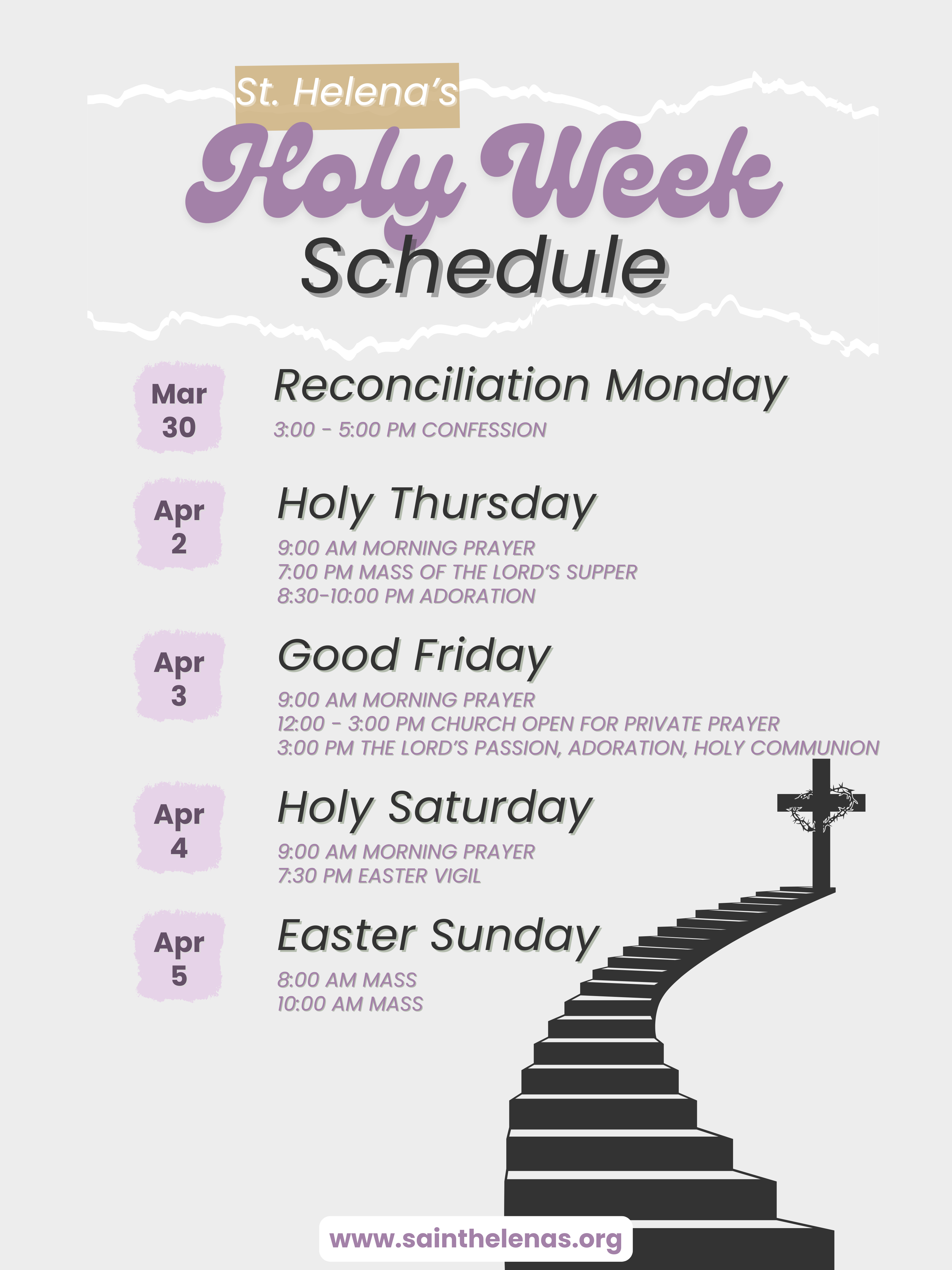 Holy Week celebrations at St. Helena's Church